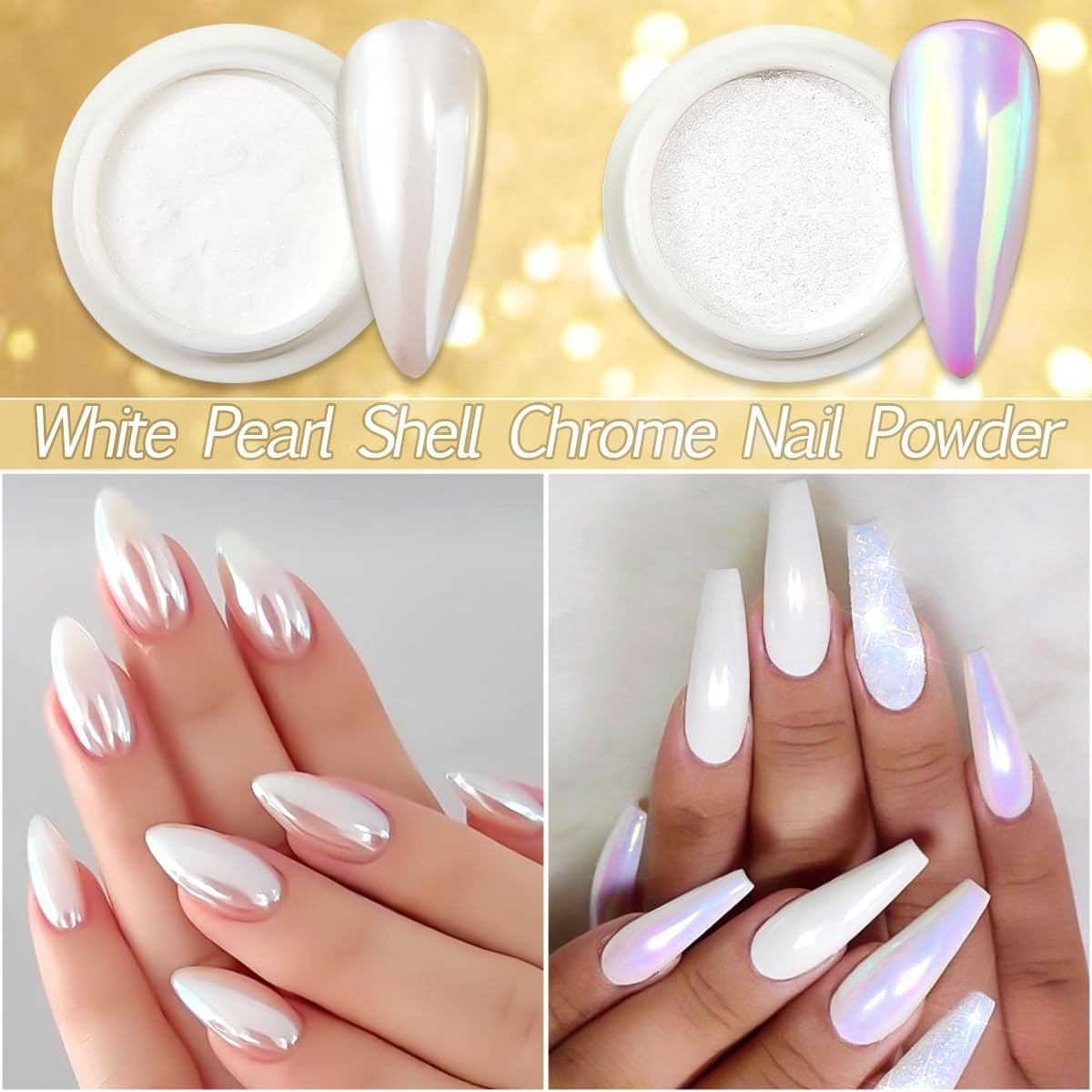Ultra-Fine Chrome Nail Powder – 6 Colors for Elegant Nails & Manicure Bliss
