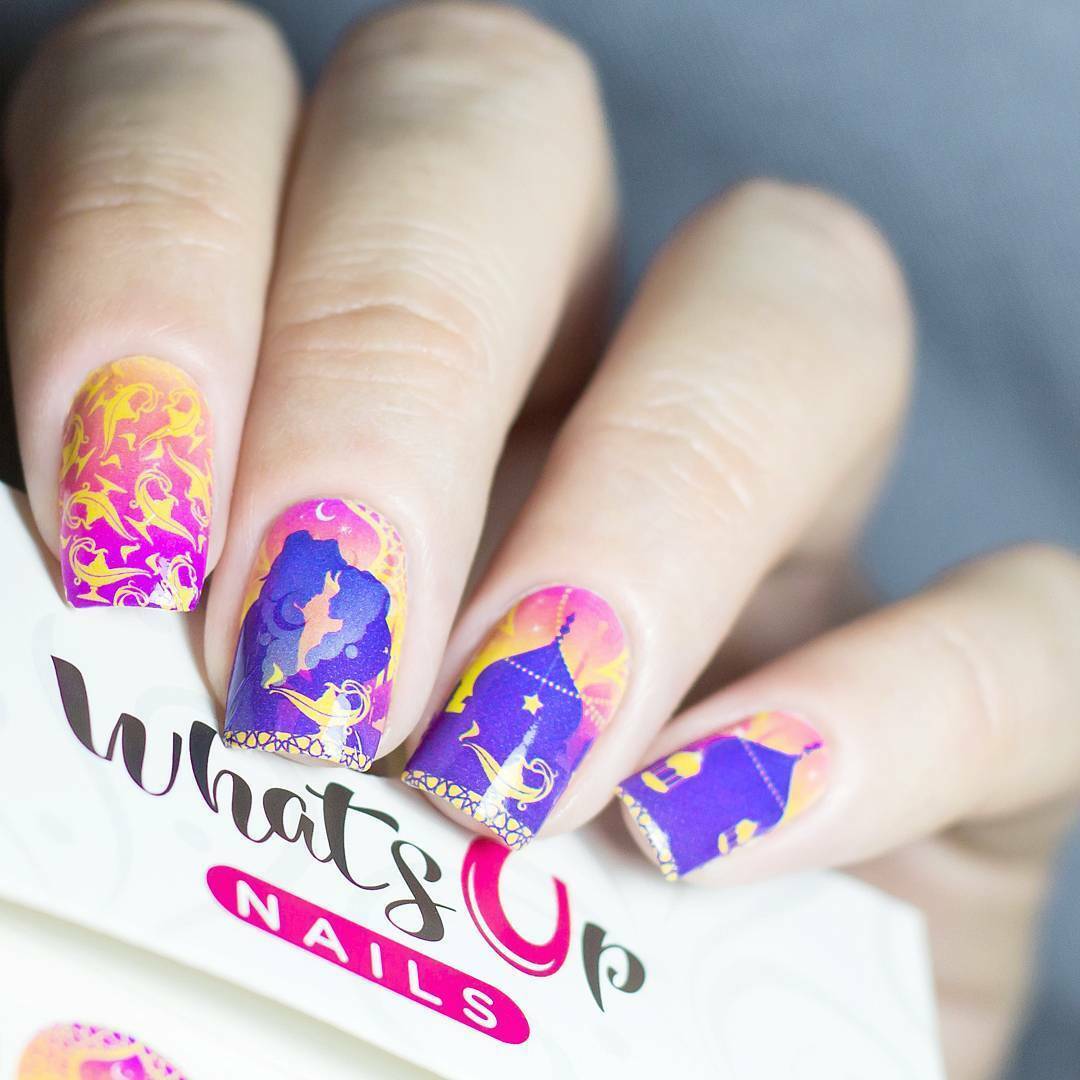 Whats Up Nails P107 Arabian Night of Love Water Decals Sliders for Nail Art