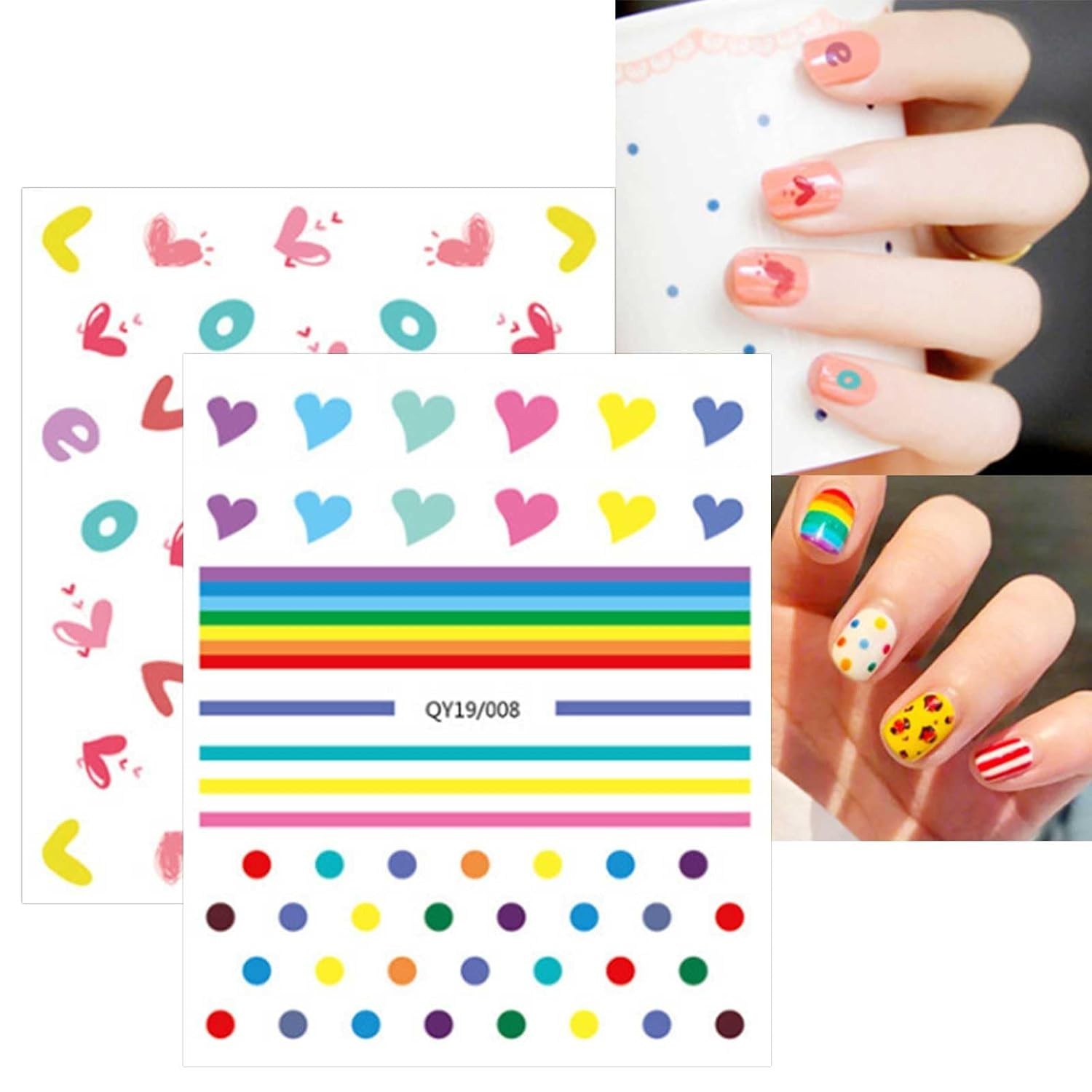 14 Sheets Cute Nail Stickers for Kids Nail Art Stickers Decals Self-Adhesive …