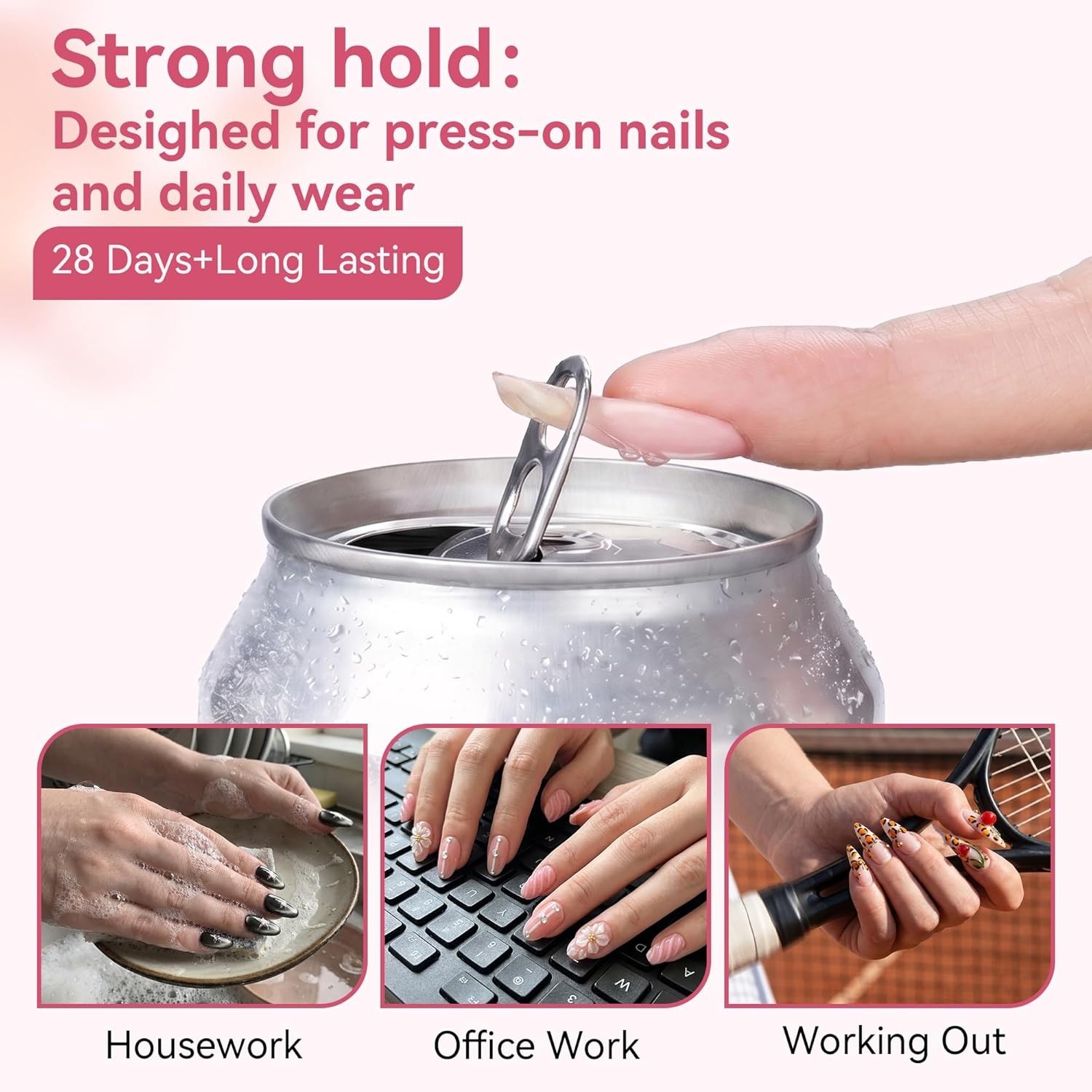 Makartt Press On Nail Glue: No UV Lamp Needed, 20s Air Dry Adjustable for Beginn