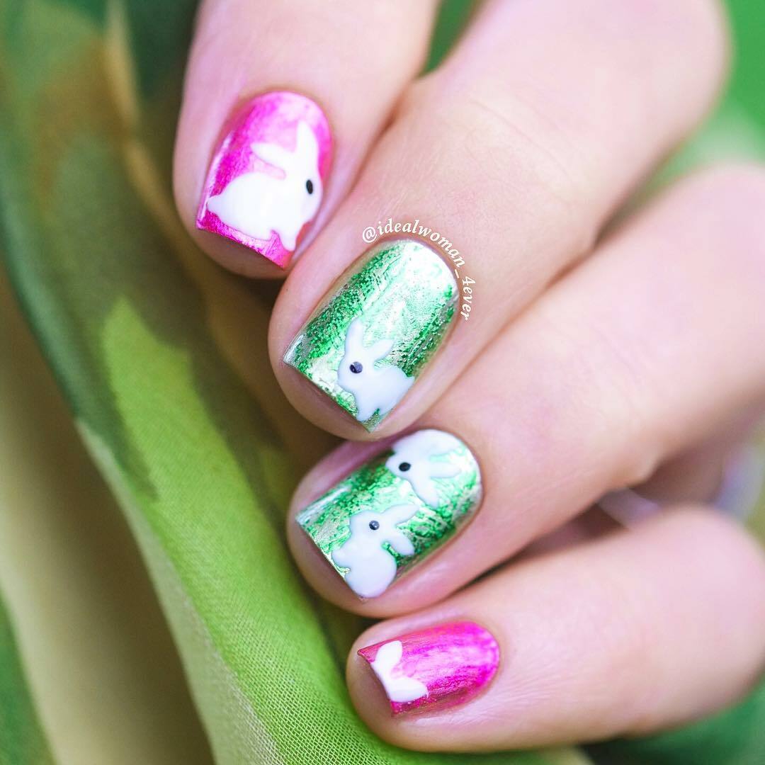 Bunny Stencils for Nails, Easter Nail Stickers, Nail Art, Nail Vinyls