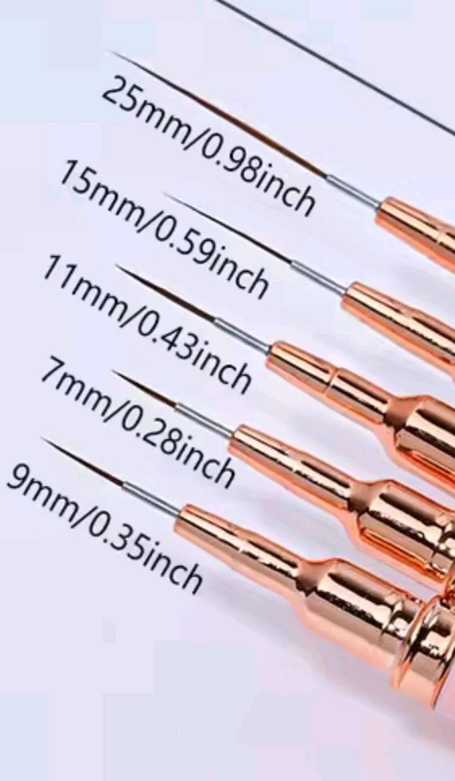 5 Pcs Purple Nail Art Liner Brushes Painting Detail Nail Brushes For Nail Art