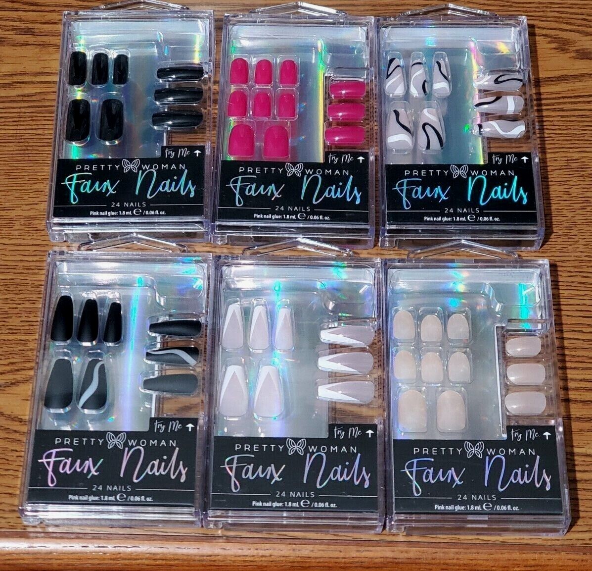 Pretty Woman Faux Nails 24 Nails & Glue, Buy 2 Get 1 Free, Free Shipping