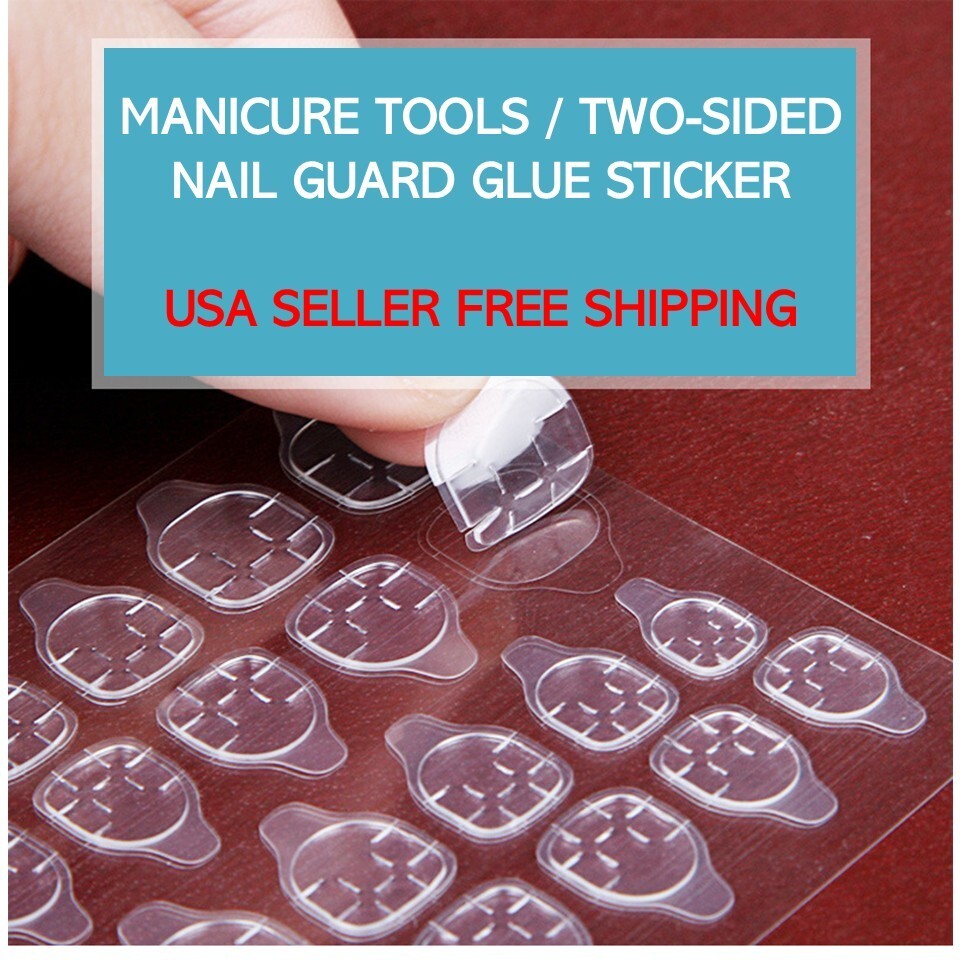 5 sheet Double-Sided Nail Glue Tape Sticker Adhesive Nail Tabs for Press on Tip