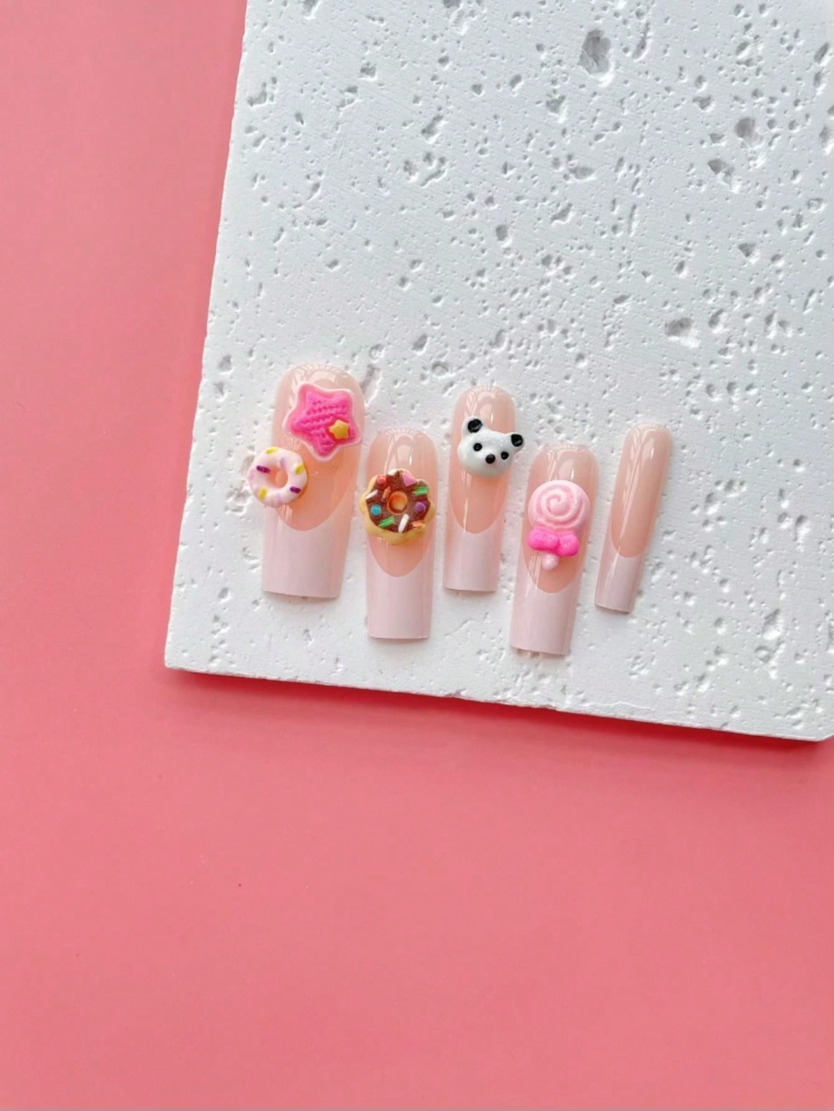 50pcs/Bag Cute Miniature Resin Food Toys Random Color Diy Cream Glue Cartoon