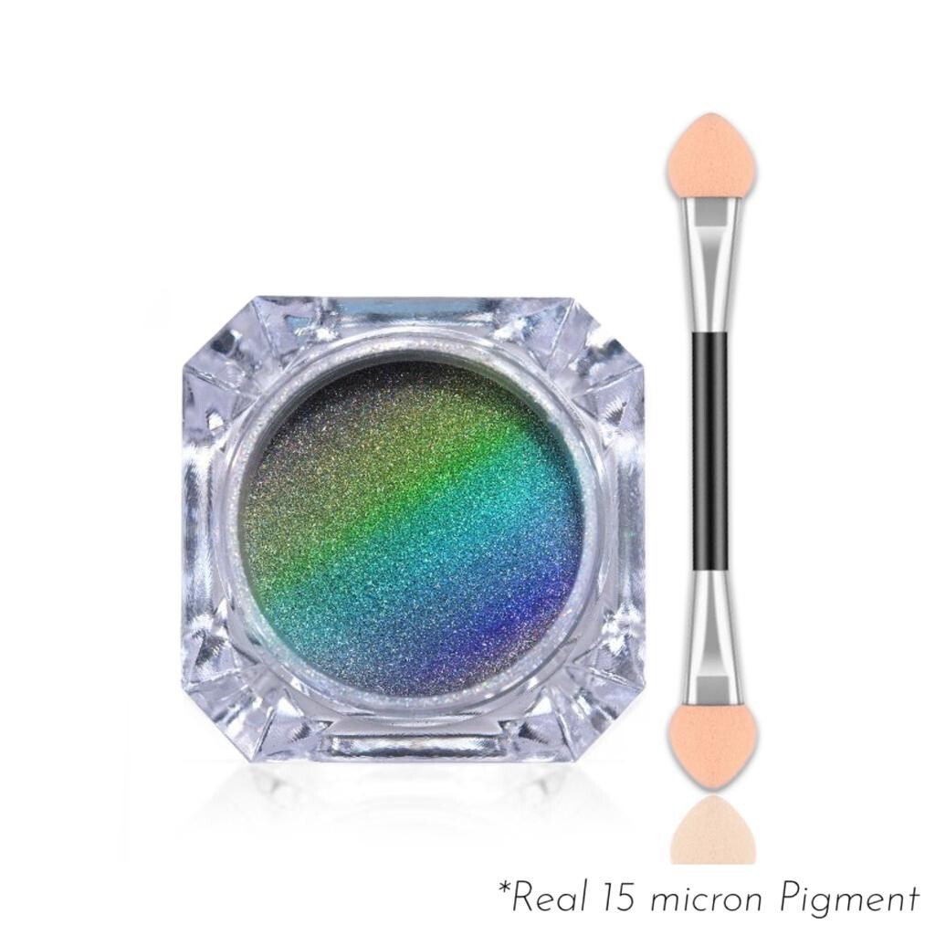 UNICORN NAIL POWDER HOLOGRAPHIC EFFECT MIRROR HOLO CHROME NAILS PIGMENT 15µ! UK