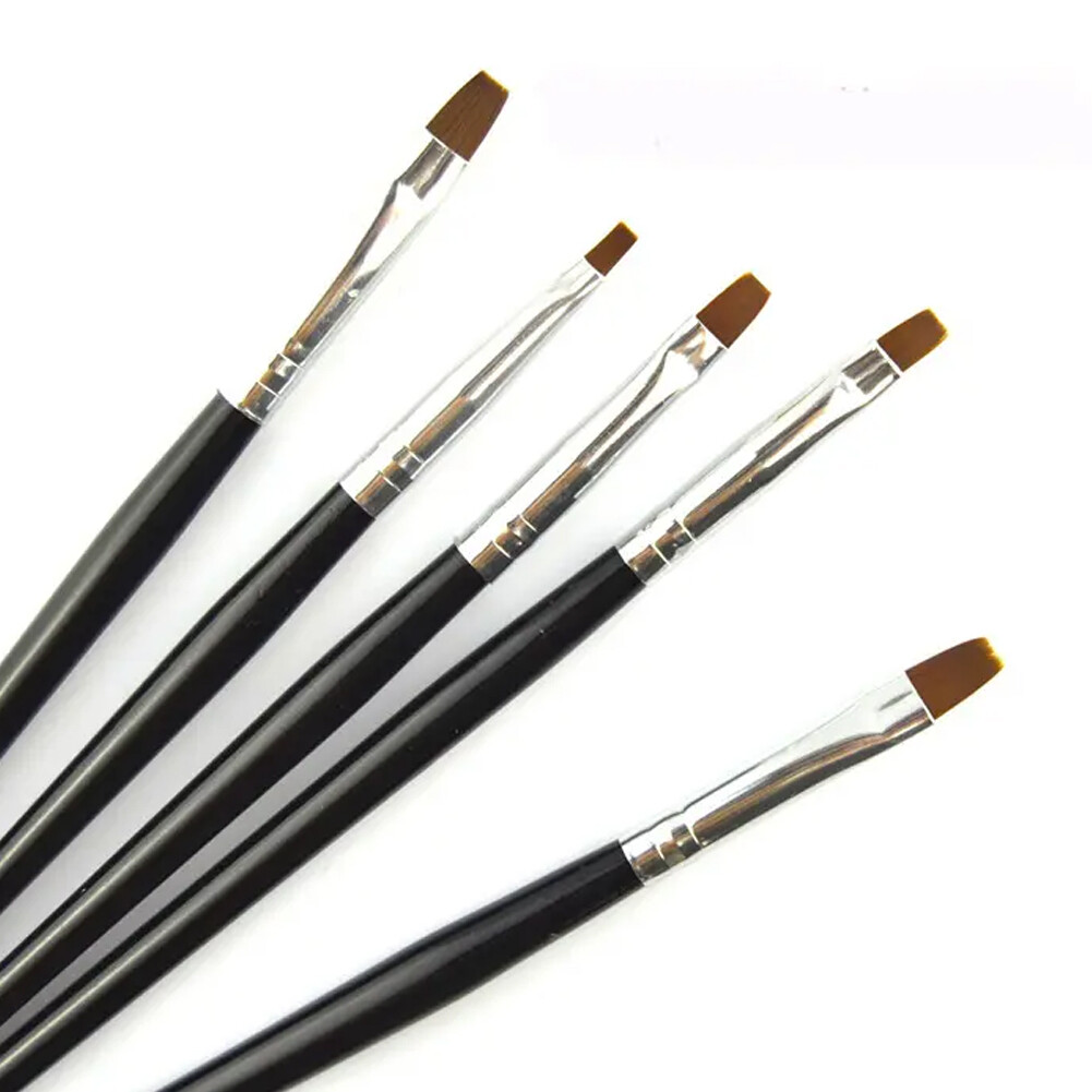 5pcs Nail Art Gel Pens Dotting Tool Nail Silicone Brushes Set Kit Professional