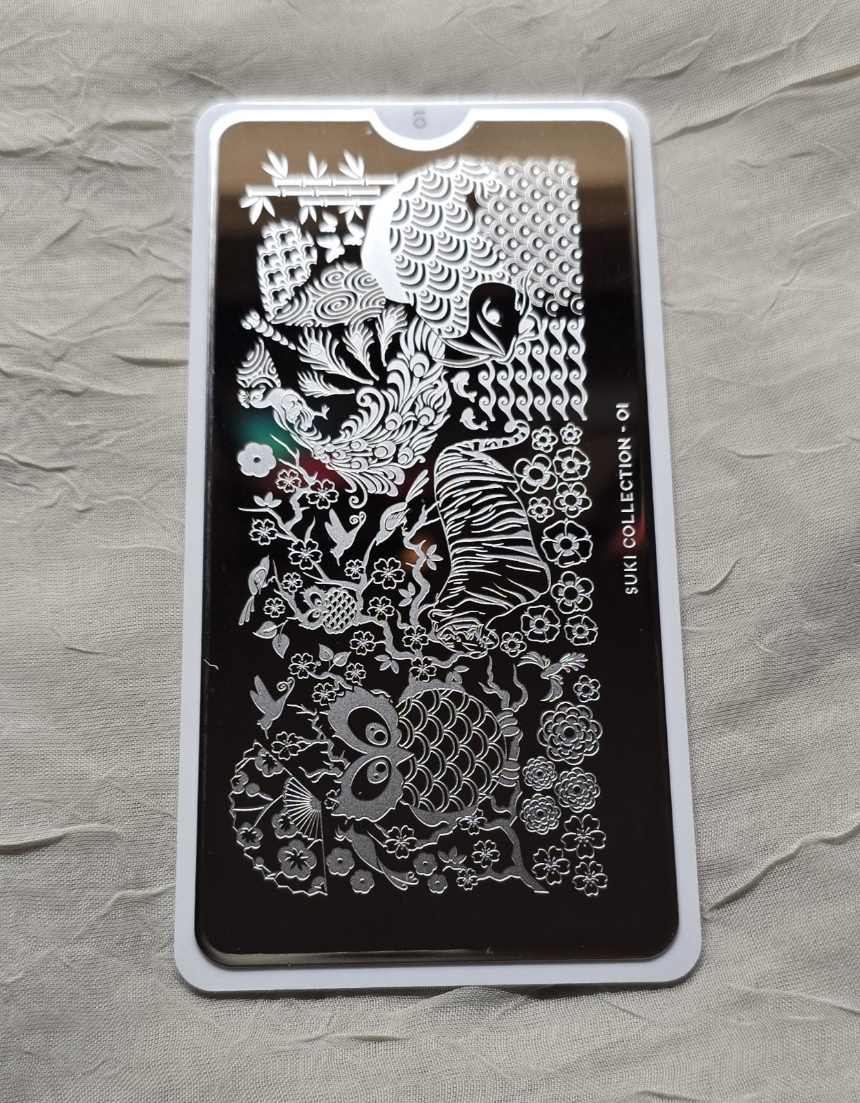 MoYou London Suki Collection 01 Nail Stamp Plate Swirl Peacock Owl Tiger Bamboo