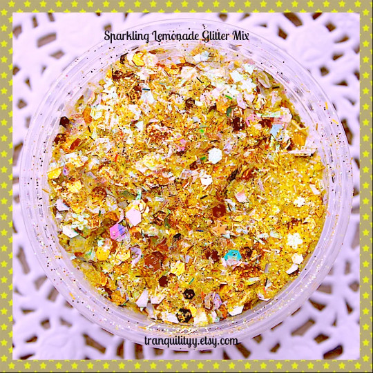 Glitter Mix , Fall Sparkling Lemonade FREE SHIP, nail art, candles, resin art