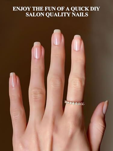 Semi Cured Gel Nail Strips, 20PCS Clear UV Gel Nail Stickers Transparent Gel
