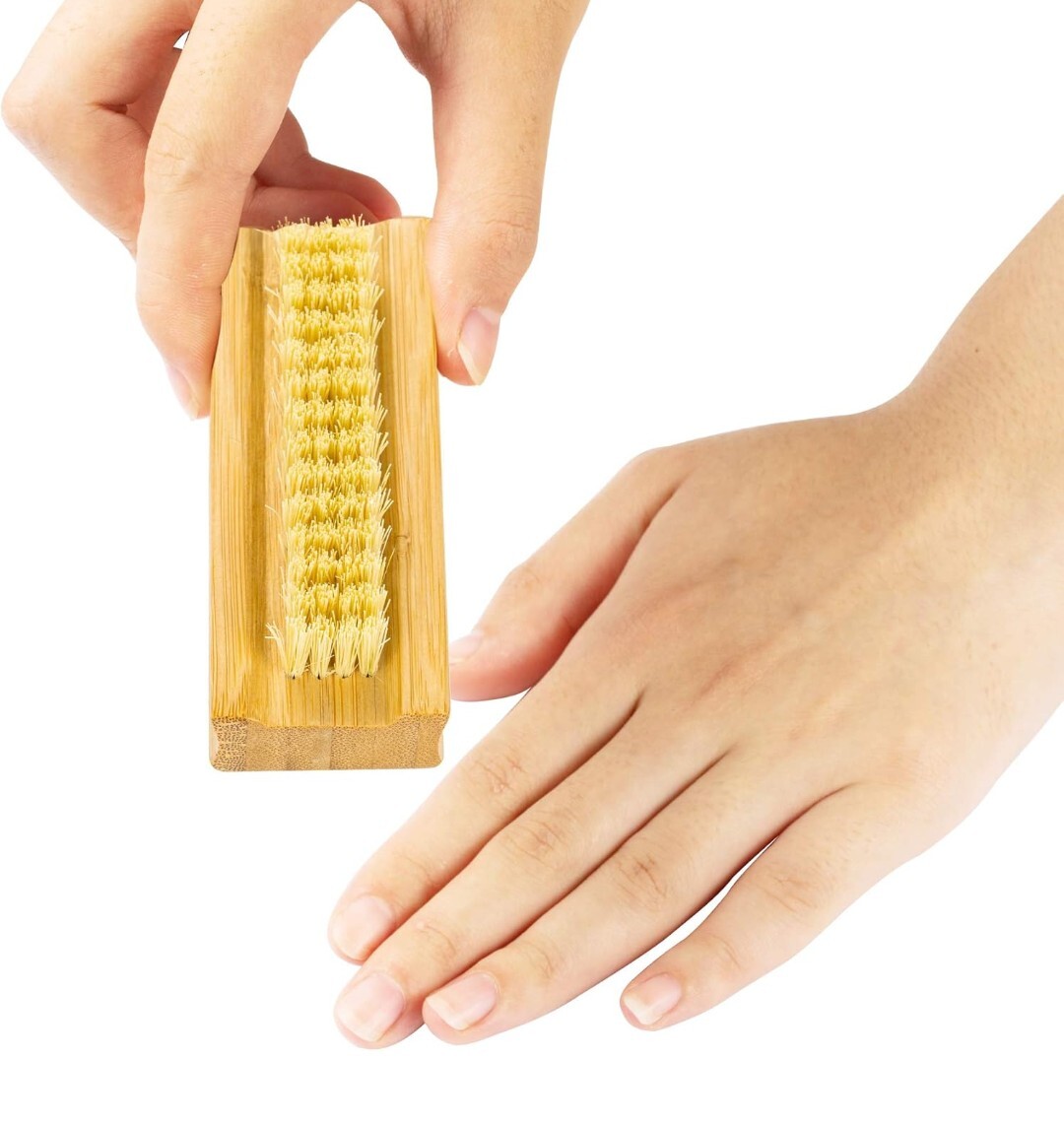 Bamboo Nail Brush- 2 Sided Wooden Scrub Brush – For Nails & Toes – 2pk