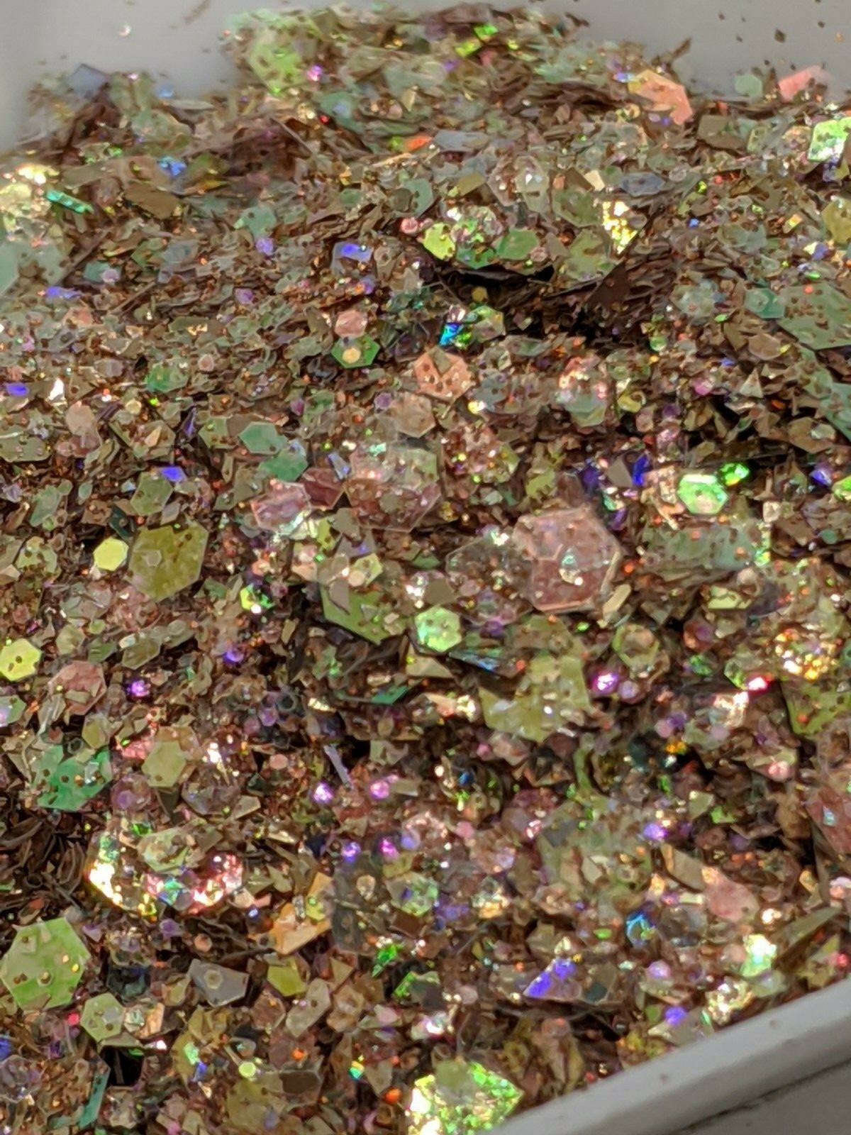 Iridescent & Holographic Glitter Mixes Pink/Blue/Bronze/White Nail Art UK Seller