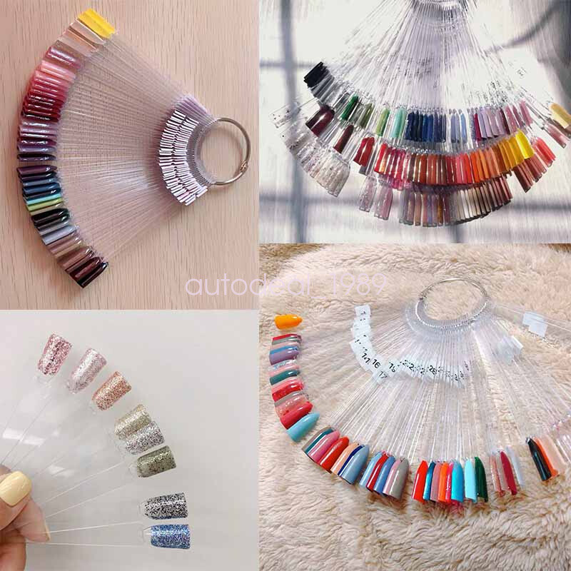 2set/100pcs Nail Swatches Sticks Manicure DIY Supplies for Nail Art Display
