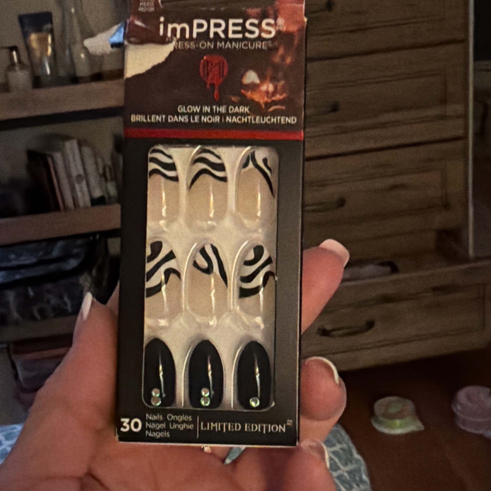 Lot of 5- Kiss ImPress Press On Manicure Nails No Glue – 30 Count ea pack (120)