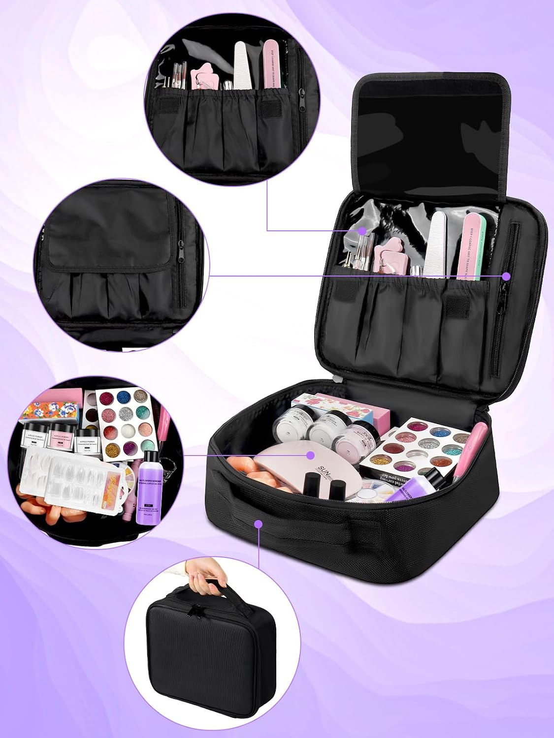 Professional Acrylic Nail Kit for Beginners – 42 Colors Glitter Powder, Liquid,
