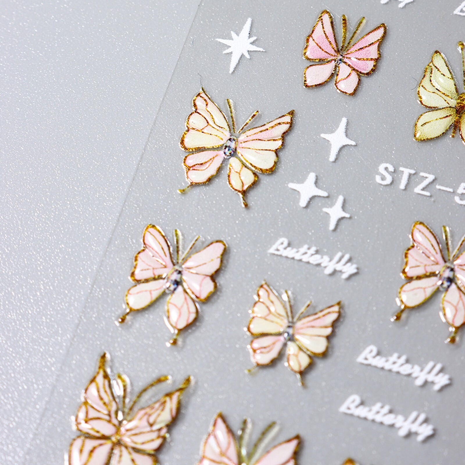 3D Butterfly Nail Stickers,Nail Decal,Nail Art Design,Hologram Nails 5D94