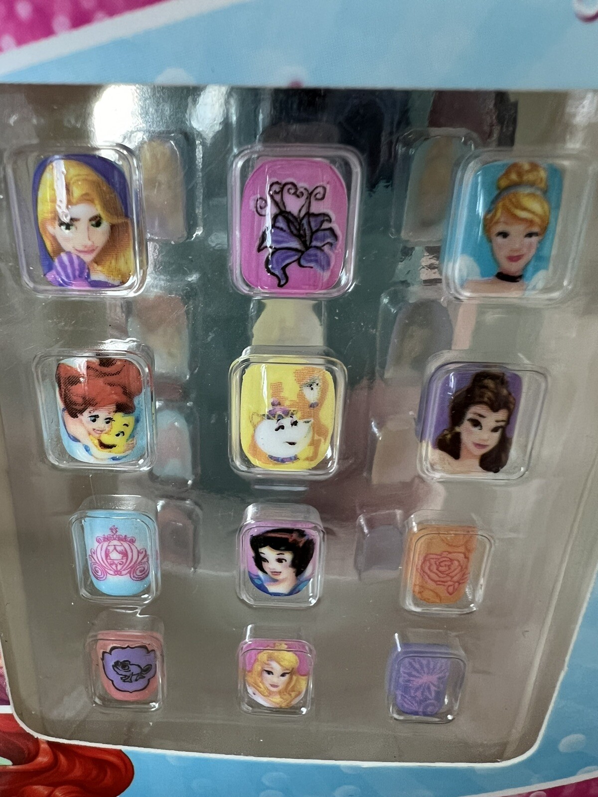 Disney Princess Set Of 12 Press-On Nails By Townley Girls~Ages 6+~New In Package