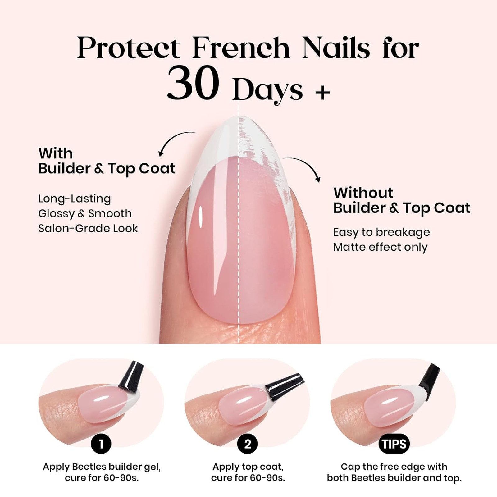 Press On Nails Brown Short Square 150 Pcs Reusable Acrylic Nail Tips Salon