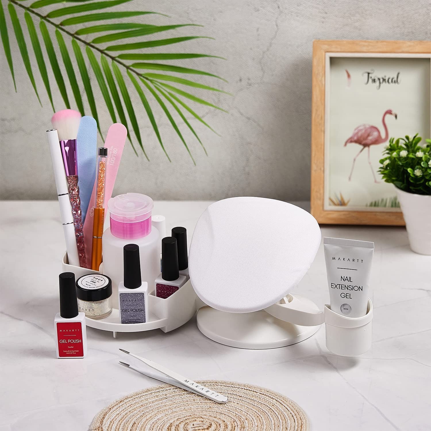 Adjustable Nail Polish Holder & Multi-Purpose Stand for Salon Quality Results