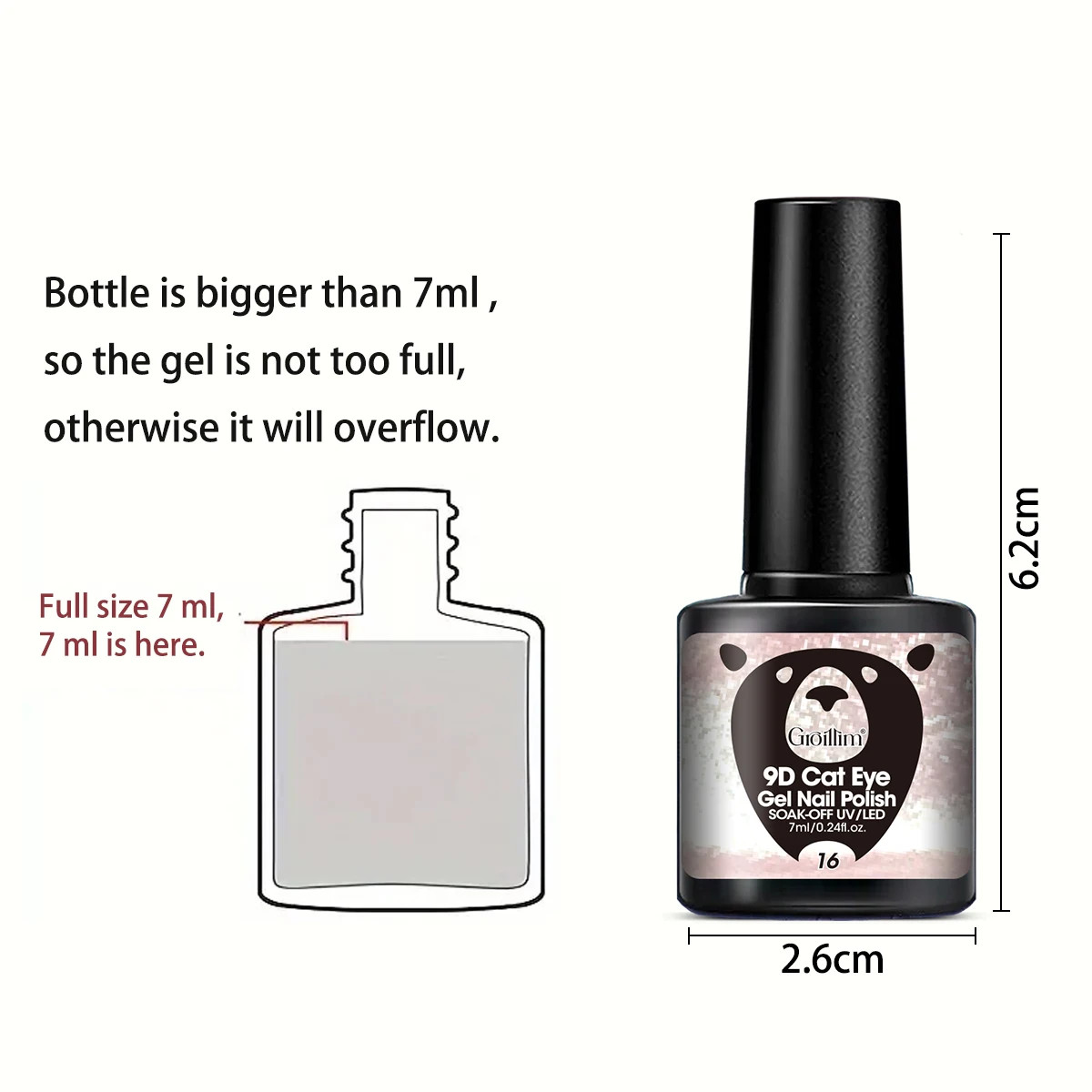 This 6-piece set of Crystal Cat Eye Gel Nail Polish with magnets features crysta