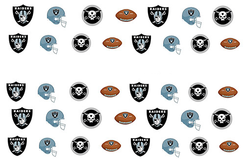Las Vegas Raiders Nail Art Stickers Transfers Decals Set of 38 – A1316