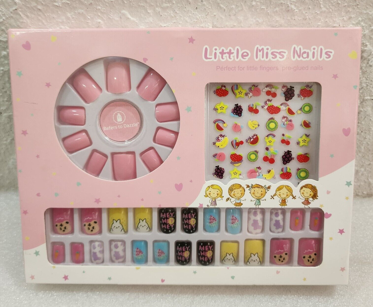 Refers to Dazzle 48 False Children’s Nails for Pressing Nails Nail Art Kits