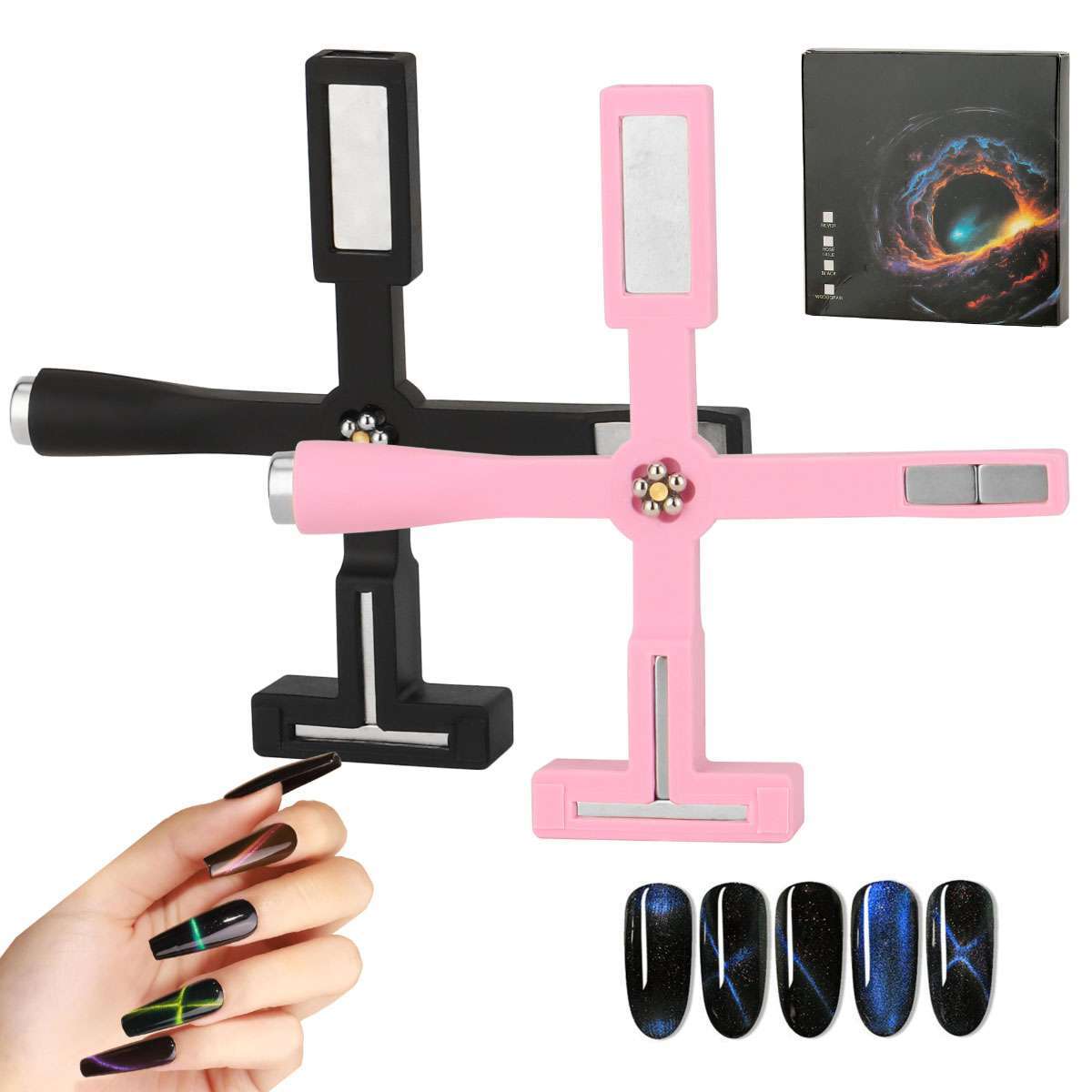5-in-1 Strong Magnet Cross Cat Eye Magnet Cross Cat Eye Nail Magnet Manicurist