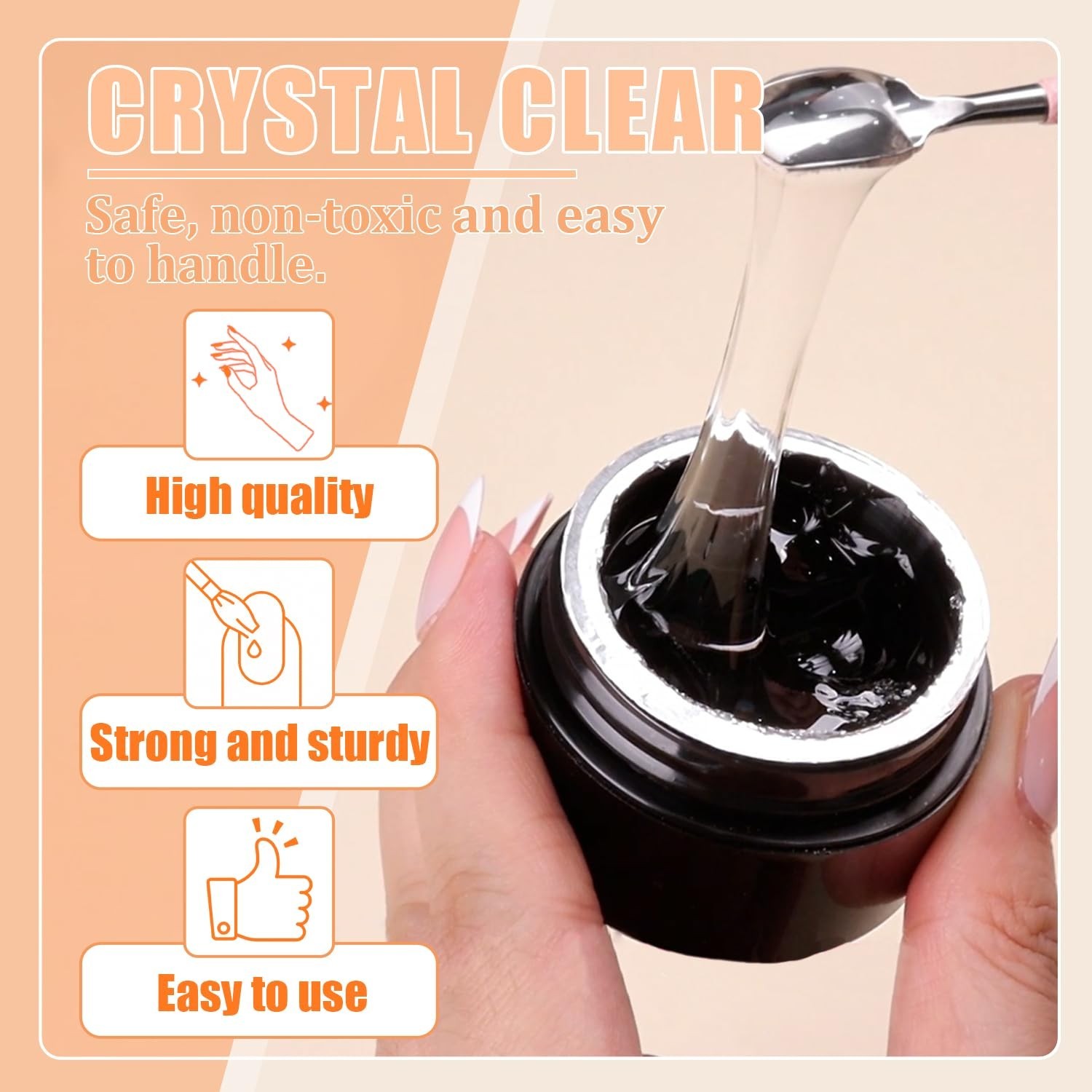 Long-Lasting 3D Nail Art Gel for Jewelry and Crafts – 5ml, No Wipe Needed