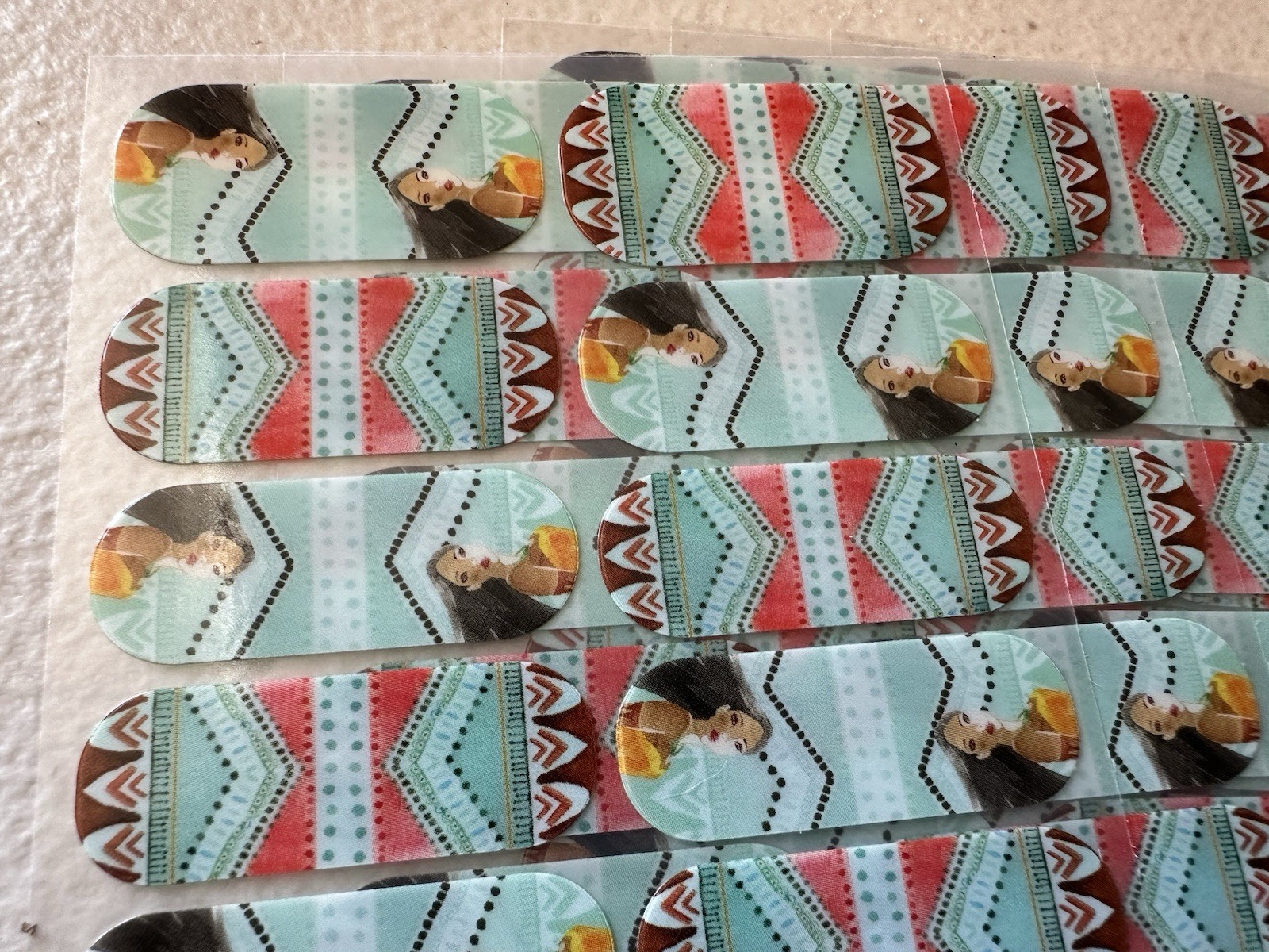 LOT OF 10 Jamberry NOBLE PRINCESS Full Sheet Disney Pocohontas Wraps