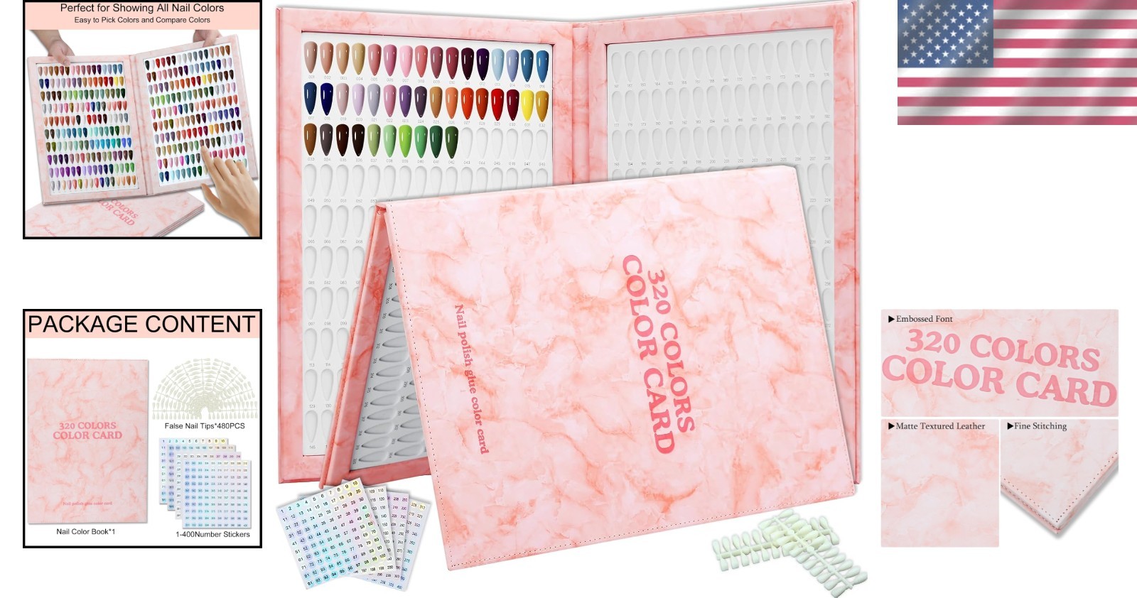 Nail Art Display Book with False Tips
