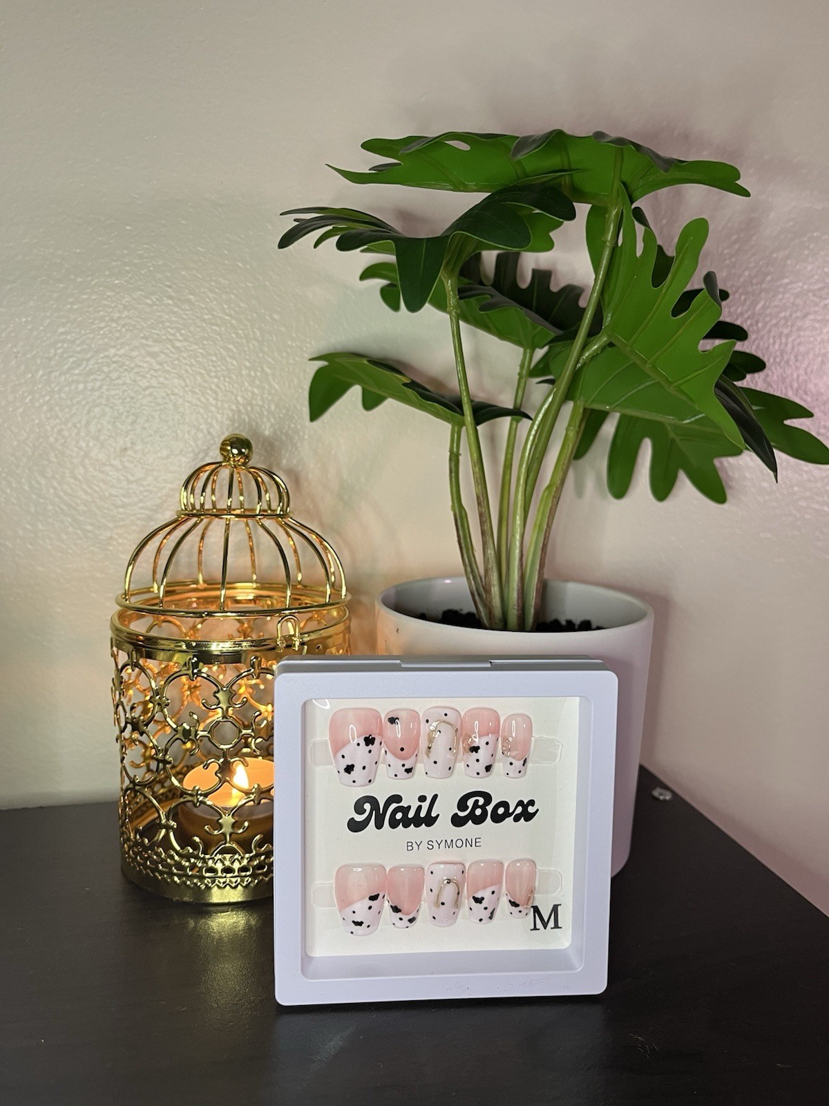 “Cow Print” Press On Nails Handmade