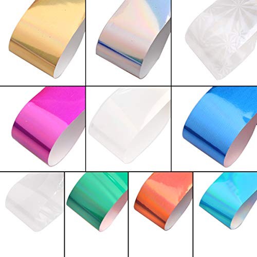 50 Sheets Laser Nail Foil Transfer Set Marble Flower Aurora Design Nail NO2