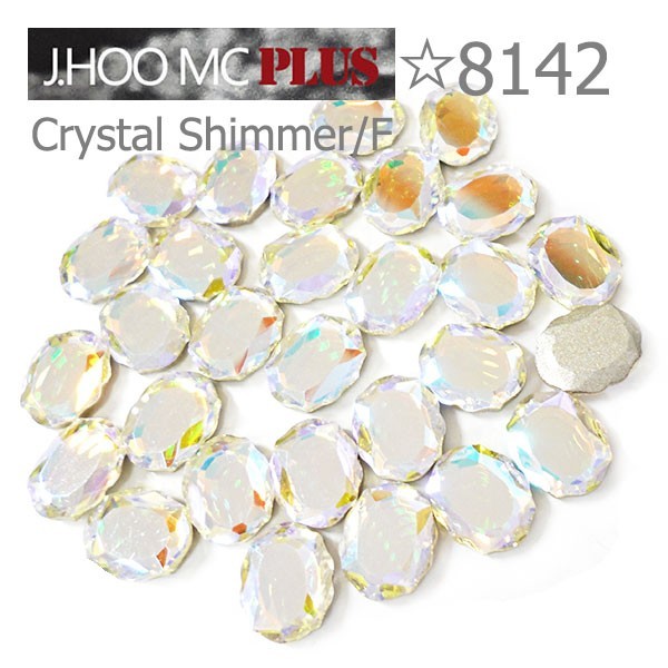 J.HOO Crystal 8142 Baroque Mirror V-Cut Fancy Rhinestones 10x8mm Nail Art (8pcs)