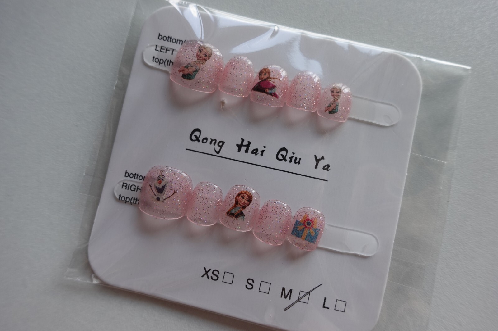 10pcs handmade Princess Elsa Style Nails Press on Nail for Children’s Nail Art