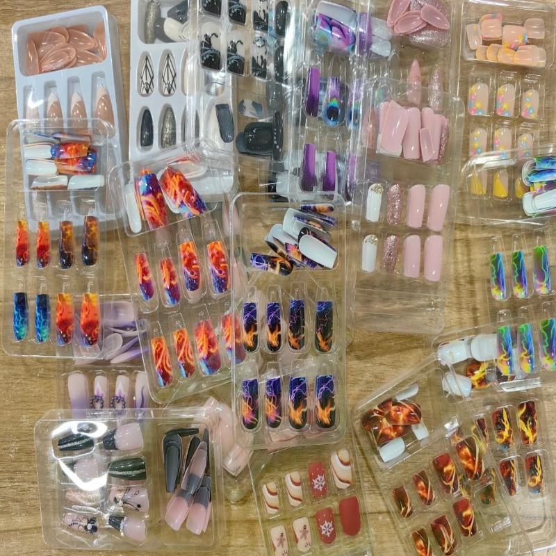 240Pcs nail art random style mixed style full of vitality removable fake nail