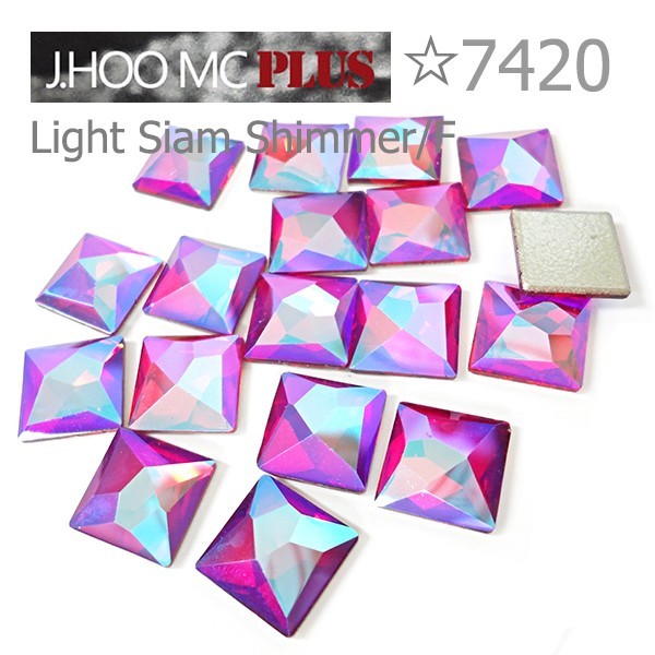 J.HOO Crystal 7420 Asymmetric Square Flat Back Rhinestones 10mm Nail Art (6pcs)