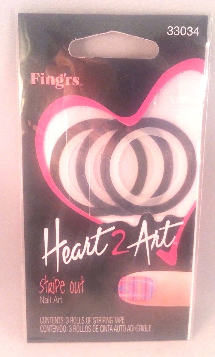 Fing’rs Heart 2 Art Stripe Out Nail Art 3 Rolls of Striping Tape 33034