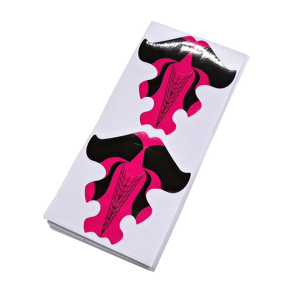 VNC 200 Pcs Nail Form Guide Stickers Goldfish Shaped Nail Extension Tips -Adh…