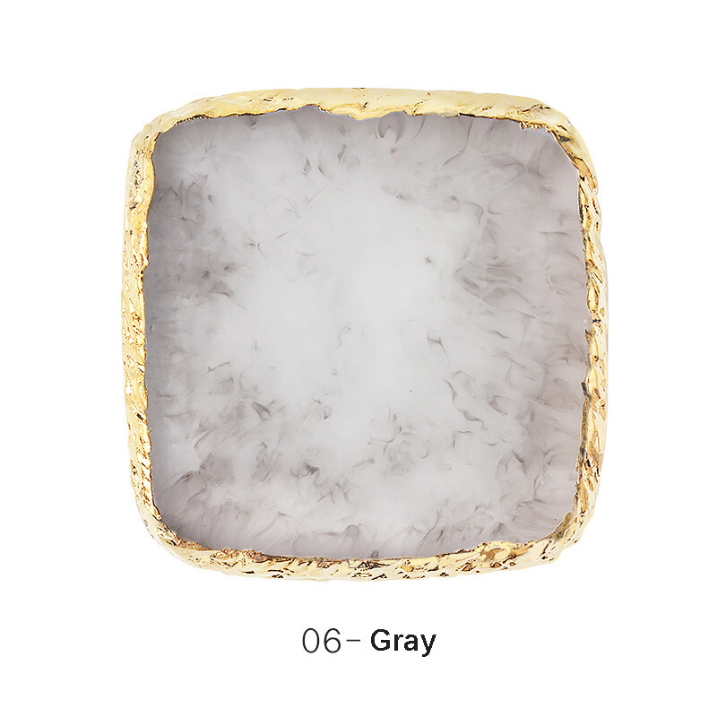 Natural Resin Stone Color Square Palette Gel Polish Display Nail Art Tool CHOOSE