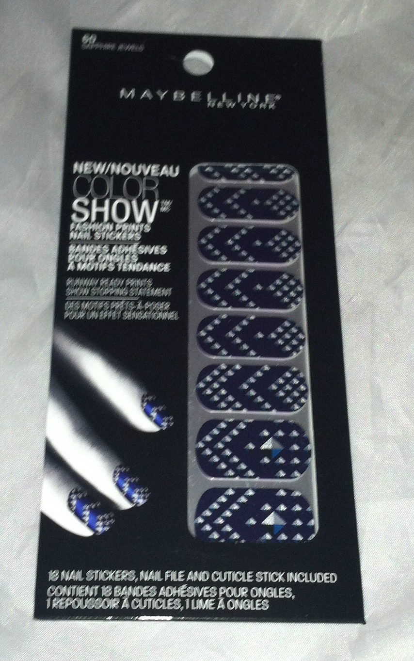 Maybelline Color Show Limited Ed. Nail Stickers *60 SAPPHIRE JEWELS * Brand New