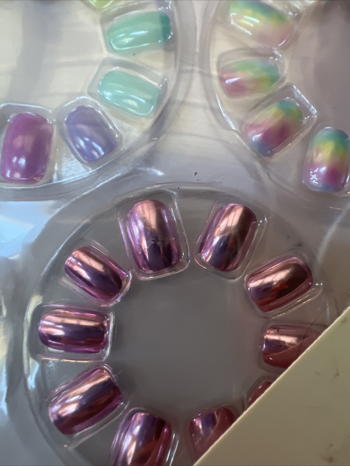 More Than Magic Press-On Nail Set feat Sparkly Glitter & Printed Design – 50ct