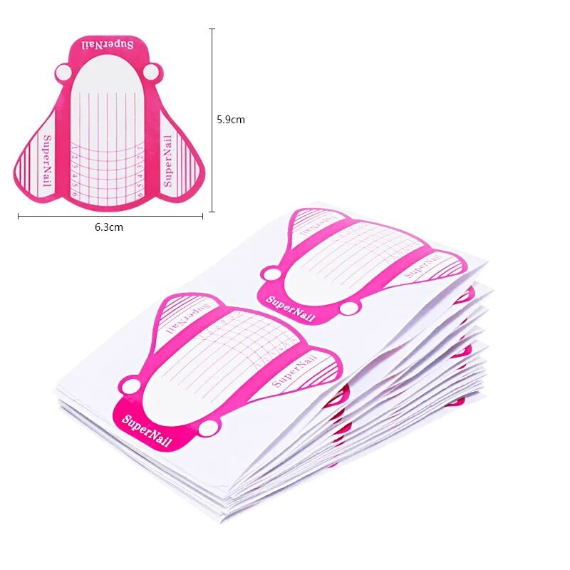 100/50/20/10pcs Nail Extension Forms Acryl Tips Gel Polish DIY Sticker(AU STOCK)