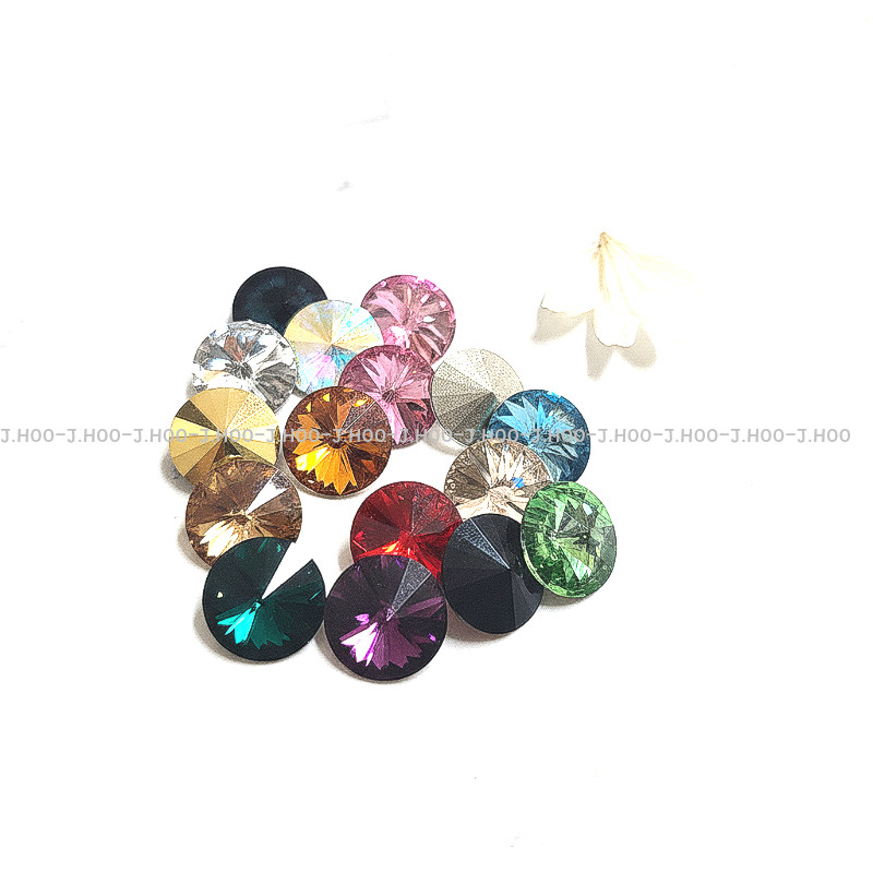 Swarovski 1122 Rivoli Round Stone SS47 10.7mm Pointed Back Crystal 2pcs