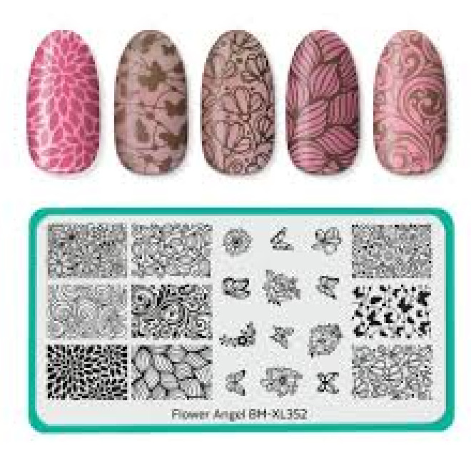 Maniology Nail Stamping Plate Flower Angel BM-XL352