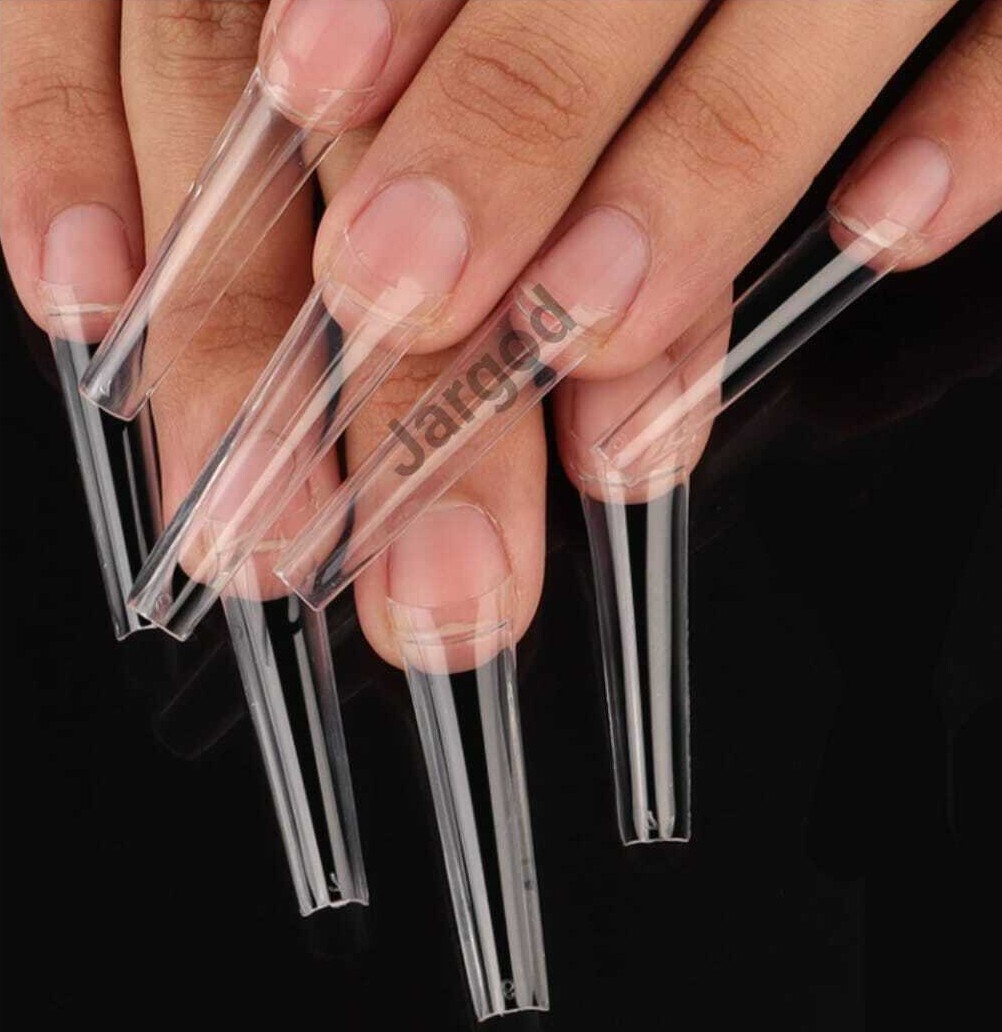 500pcs XXL Flat French Coffin Half Cover False Fake Nail tips