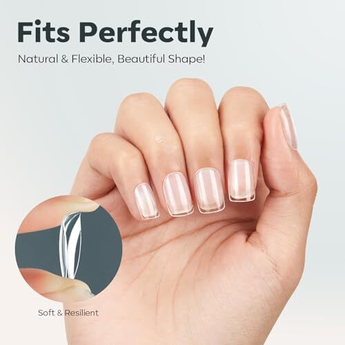 Extra Short Square Nail Tips, Pre-shaped Gel x Nail Tips A6-Extra Short Square
