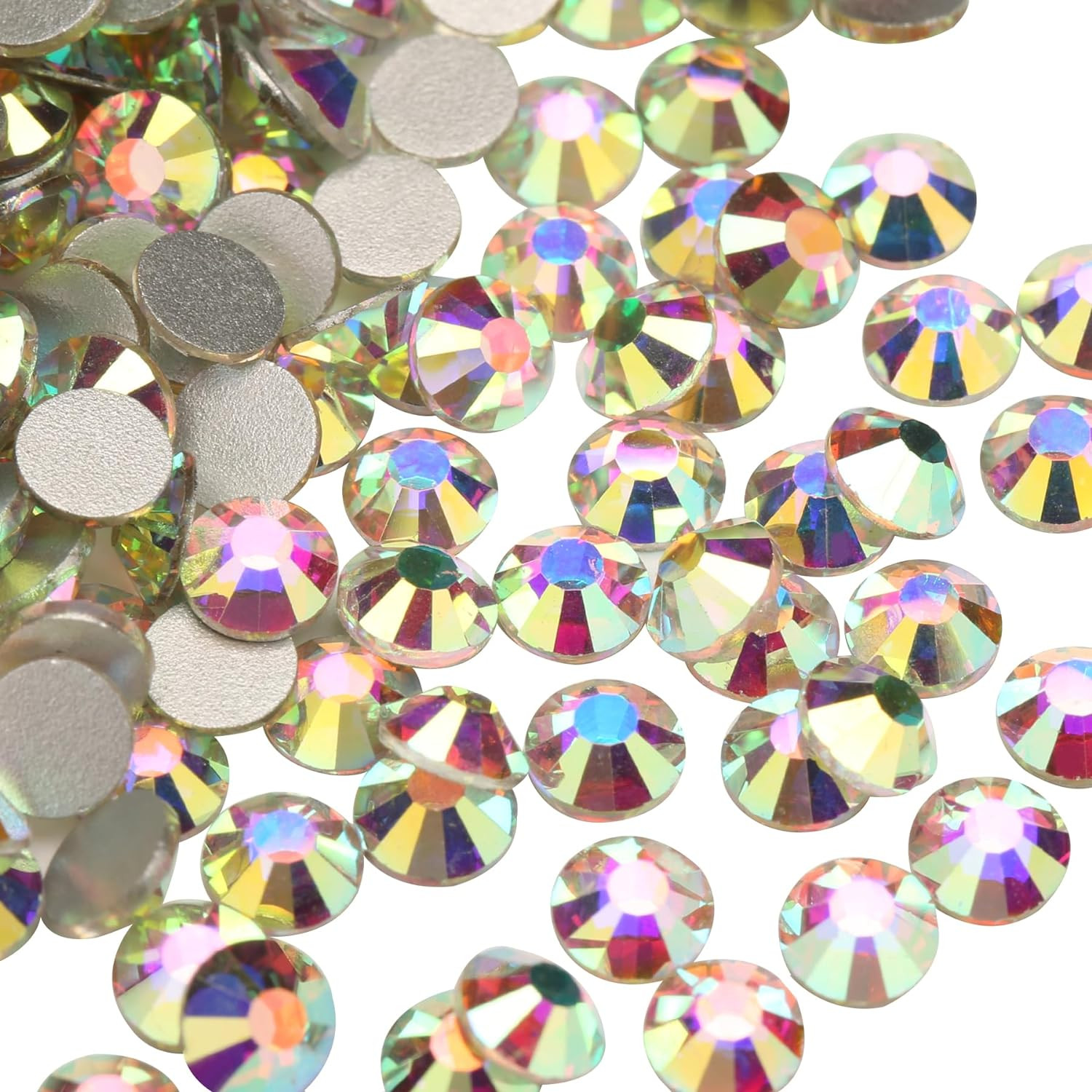 1440pcs Glue Fix Crystal Flatback Rhinestones Glass Diamantes Gems for Crafting