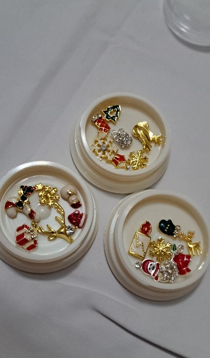 Christmas 3D Nail Art Jewelry Decoration 3 Pieces Set