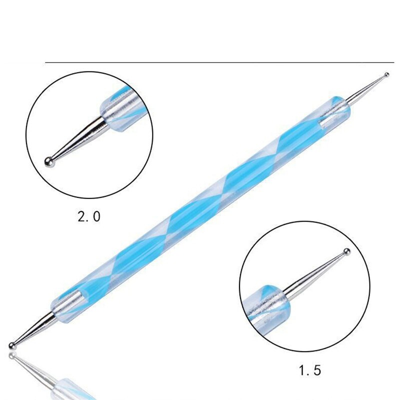 Marbleizing Nail 5x Set Manicure Pen Tool Painting Pen Crystal Art Dotting Kit
