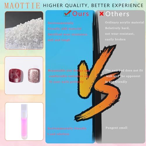 Press on Nails Short 24.00 Fl Oz (Pack of 1) Purple Discoloration Cat Eye